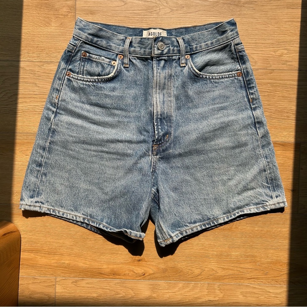 Agolde Stella High-Rise Denim Shorts